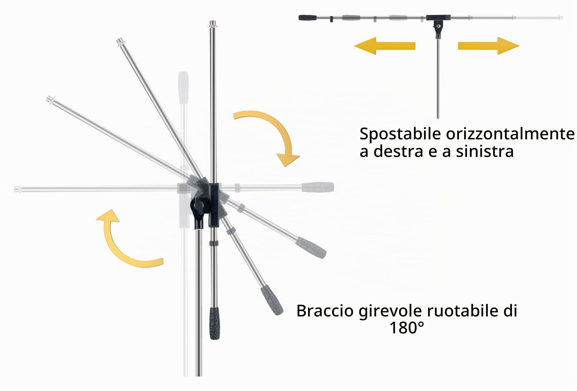 Pronomic MS-25C Pro cromo Supporto microfono