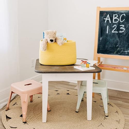 Miniatura 90 de OrganiHaus - Juego de 3 canastas tejidas para almacenamiento, hechas de cuerda de algodón suave, organización, canastas y contenedores de Gris de 3