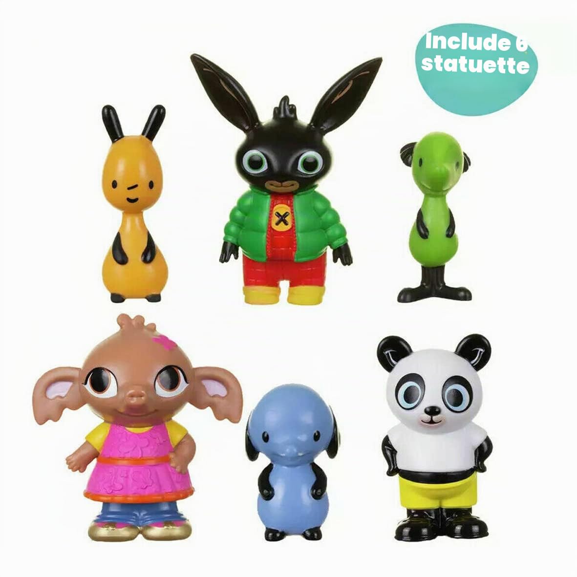 Bing - Mini House Playset Con Diverse Figure della famosa serie per bambini, le avventure, Unisex, giocattoli, giocattoli per bambini