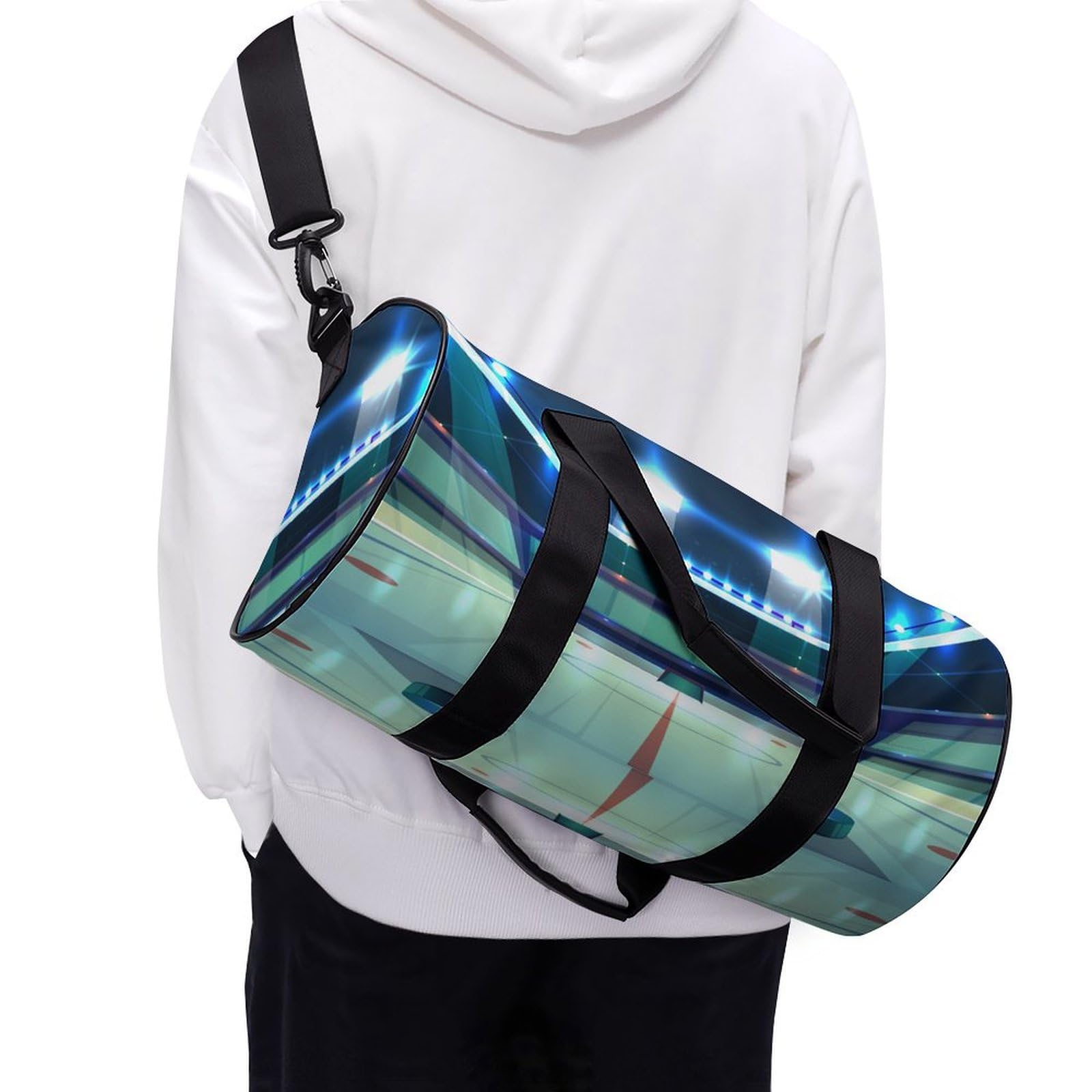 Hockey sur Glace Sac De Sport Gym Sac De Voyage Sac Week-End Duffel Bag pour Camping Randonnée Voyage 45x23x23cm