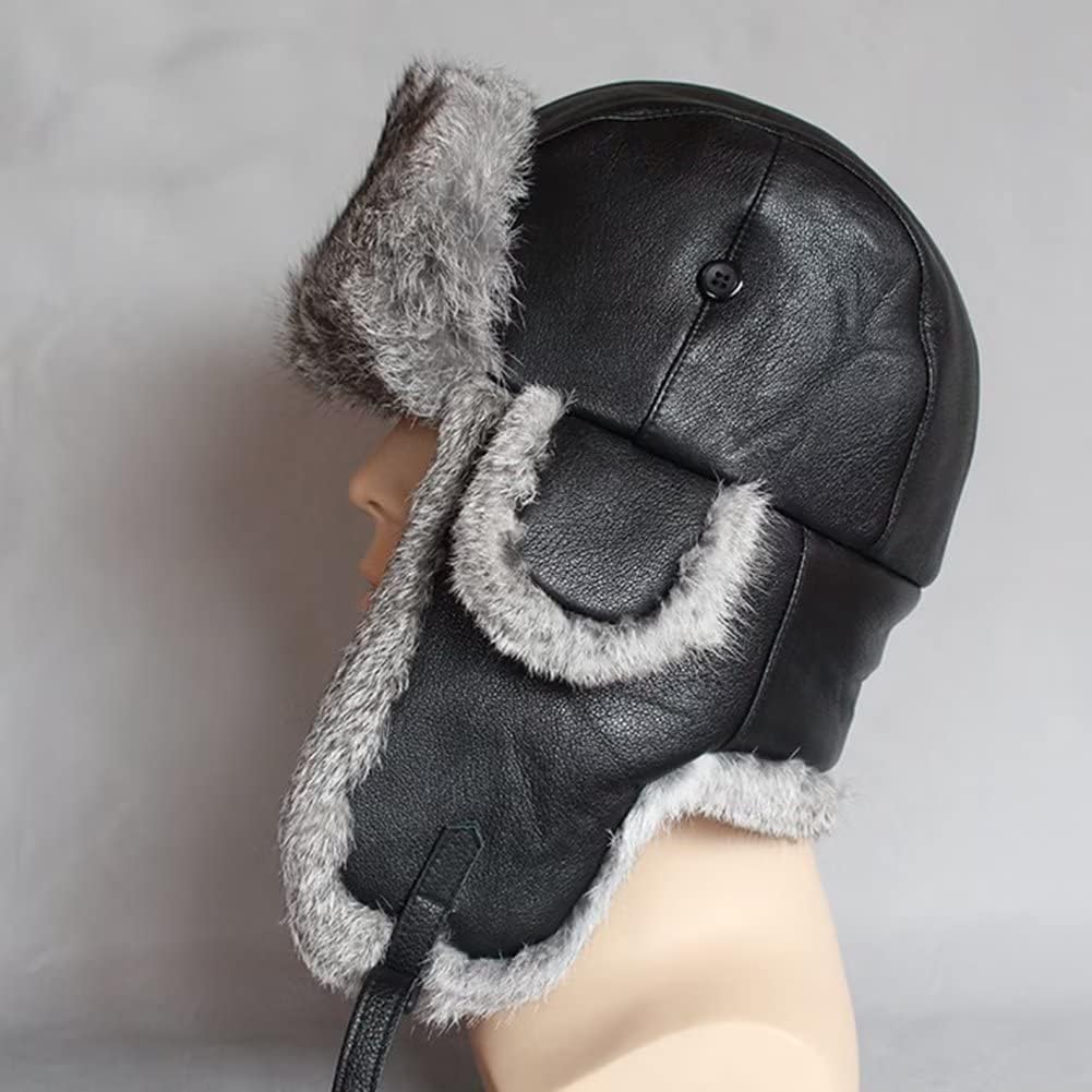 Winter hat, with Ear Flaps, Faux Fur, Russian Warm hat, Unisex Windproof and Warm hat, Aviator hat.