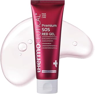 tHermoCEUTICAL Premium SOS RED GEL - Redness Relief for Face, Instant Calming & Moisturizing Gel for Irritated Skin, Intensive Night Care, Light Touch Moisture Gel, 3.38 fl.oz