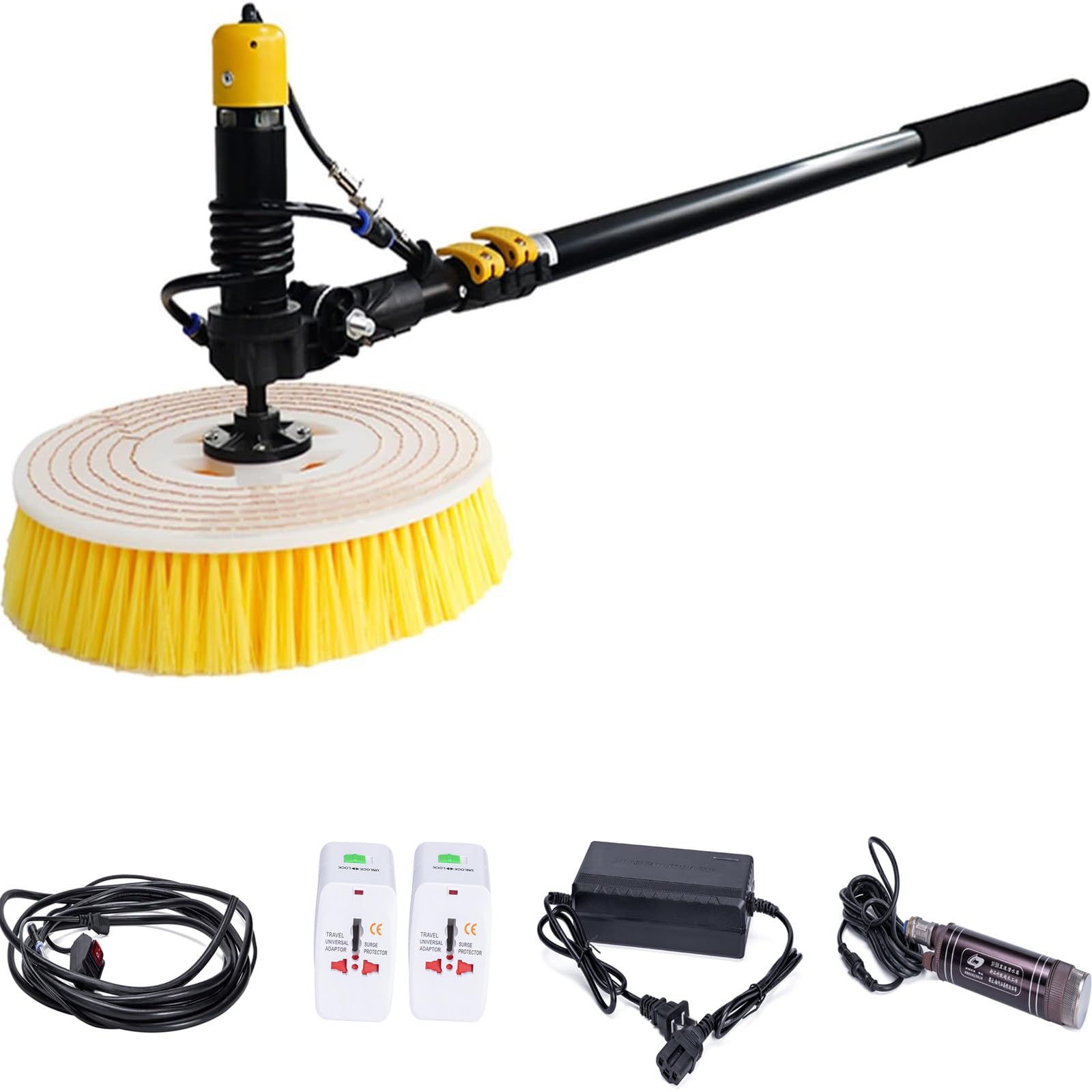 HADECOLL Solar Panel Cleaner Equipment, Telescopic Rod Wash Machine, Electric Water Fed Pole Kit For Pv Panel Cleaning, Solar Cleaner Robot, 7.5M Reach,Gpaa7.5M