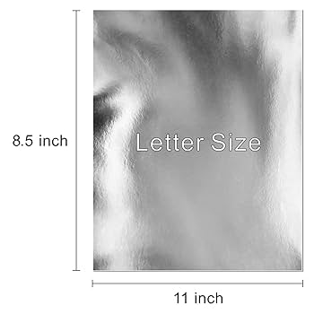 Foil イチョリッド　1枚 Amazon.com : Silver Metallic Cardstock Paper 8.5 x 11 inches