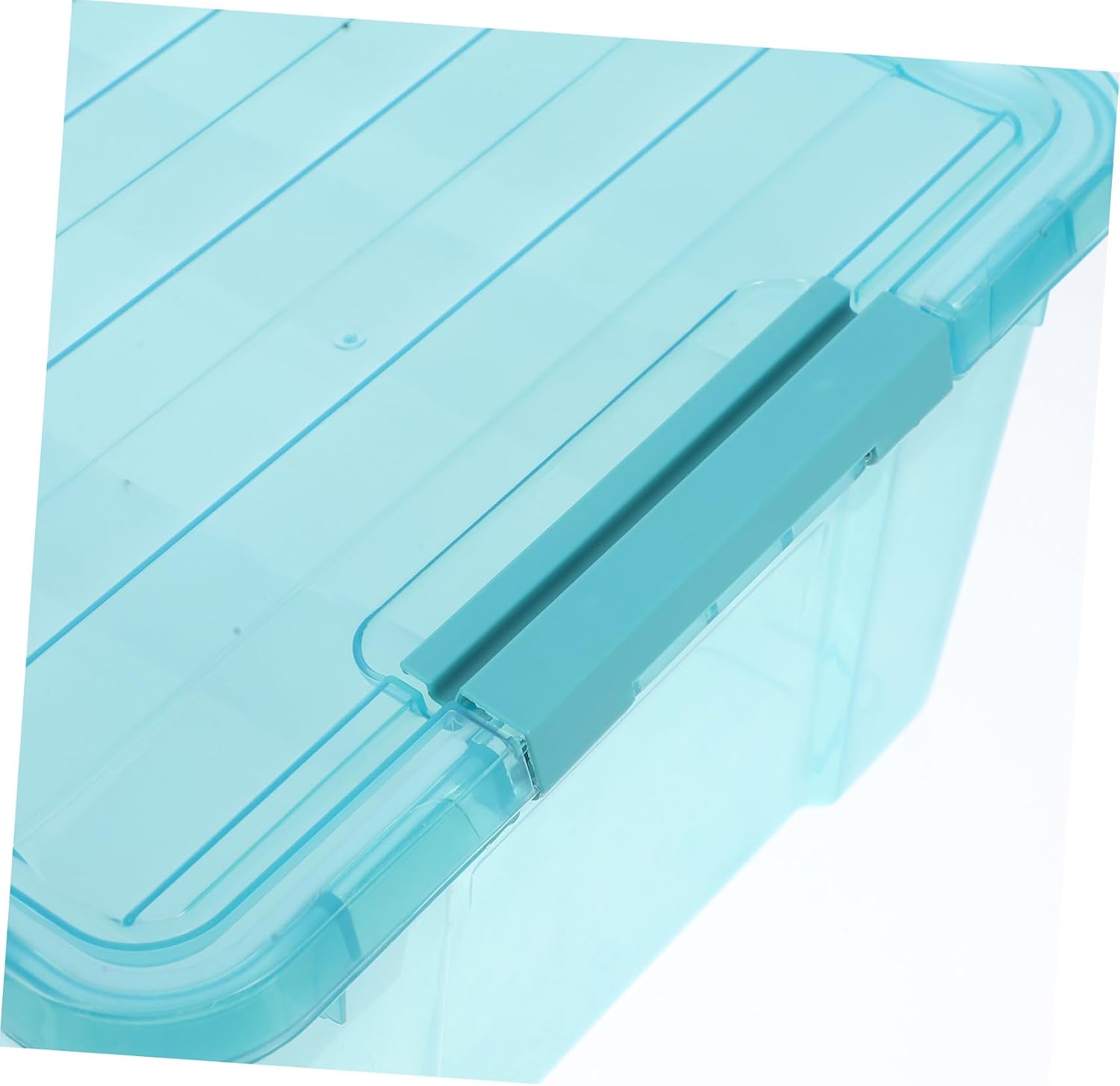 GLEAVI Portable Plastic Storage Box for Toys Tools and Sundries Large Capacity Multi-functional Organizer for Home Office and Outdoor Use Transparent Design