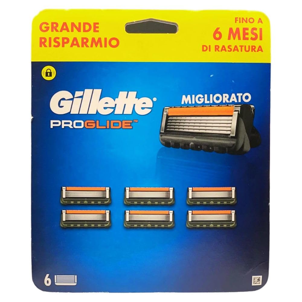 2x Confezione Grande Risparmio da 6 Lamette di Ricambio PROGLIDE, per Rasoio, Fino a 6 Mesi di Rasatura