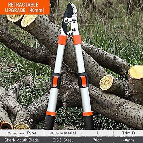 HFJKD Garden tree pruning scissors, tall branch pruning tool, long-range aluminum fruit knife handle 35MM