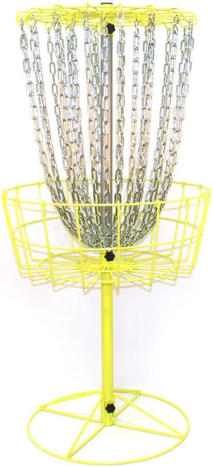 Disc Store GrowTheSport Disc Golf Basket- Portable Disc Golf Basket w/ 27 Heavy-Duty Metal Chains, Easy Setup PDGA Championship Approved Disc Golf Basket Outdoor or Disc Golf Target