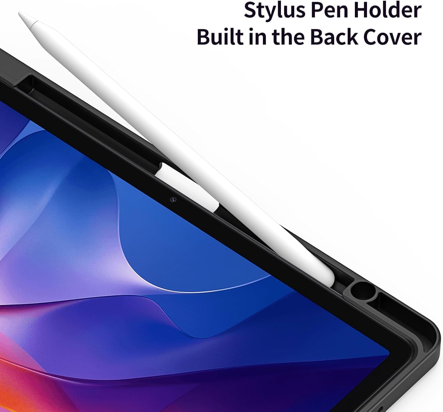 Smart Case Compatível Para Xiaomi Poco Pad M1 12.1'' Preto, PU de