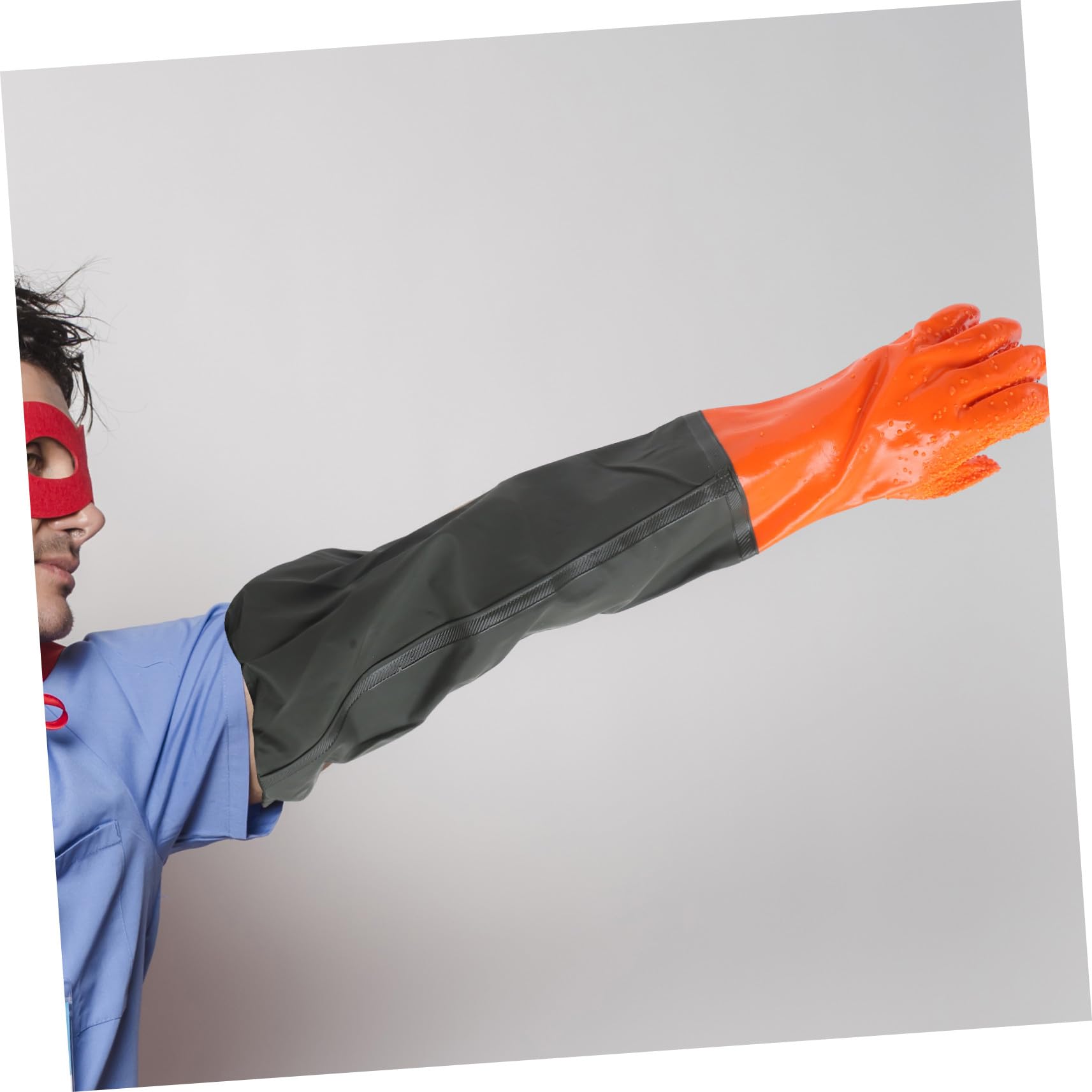 3 Pares Guantes Impermeables Largos para Pesca y Jardinería Reutilizables Ligeros y Resistentes con Cómodo y Diseño Portátil para Uso Diario Acuarios y Estanques