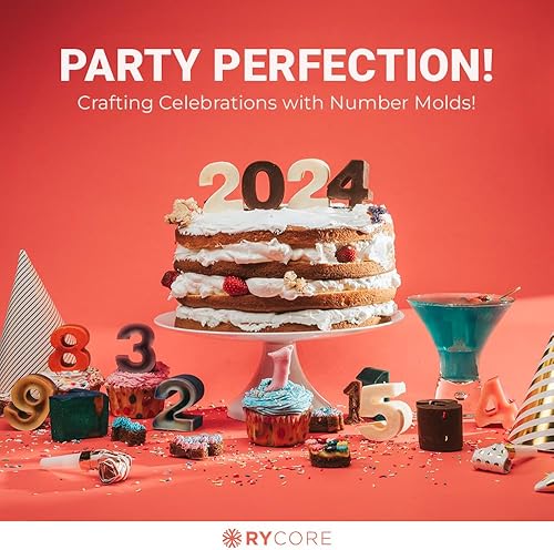 Miniatura 5 de Molde de silicona grande para pasteles con número 6, perfecto para hornear y creaciones de moldes de chocolate con números, ideal para cumpleaños y