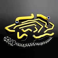 Vista 17 de PIT66 Kit de manguera de radiador de silicona, compatible con Impreza WRX GDA/GGA STi GDB/GGB EJ20 2002-2007 rojo con abrazaderas