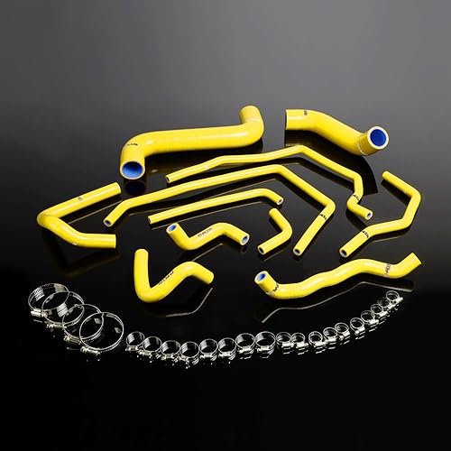 Compatible con Subaru Impreza WRX/STi GDA/GDB EJ207 Kit de manguera de refrigerante de silicona, 2002-2006, amarillo disponible en Yaxa Costa Rica