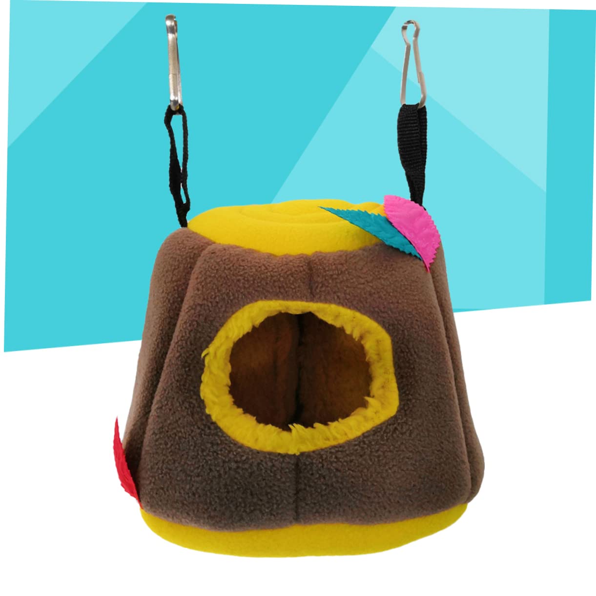 Hemoton 1pc Plush Hamster Hanging Nest Dual Use Warm Sleeping Bed for Pets for Hamsters and Guinea Pigs Convenient Hook for Easy Hanging for Cold Nights Random Color