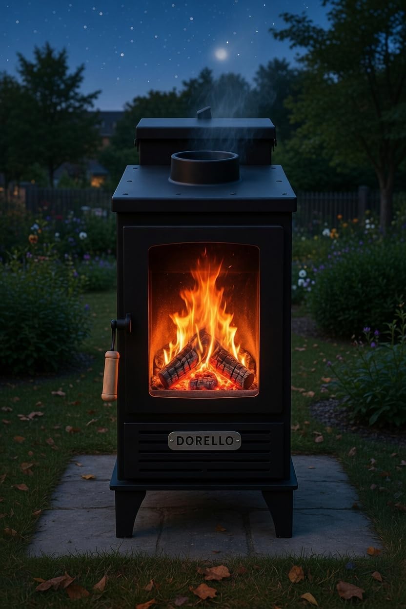 Dorello New Model 0089 Portable Burning Camp Stove – Heavy Duty Outdoor Tent Stove for Camping and Cabin