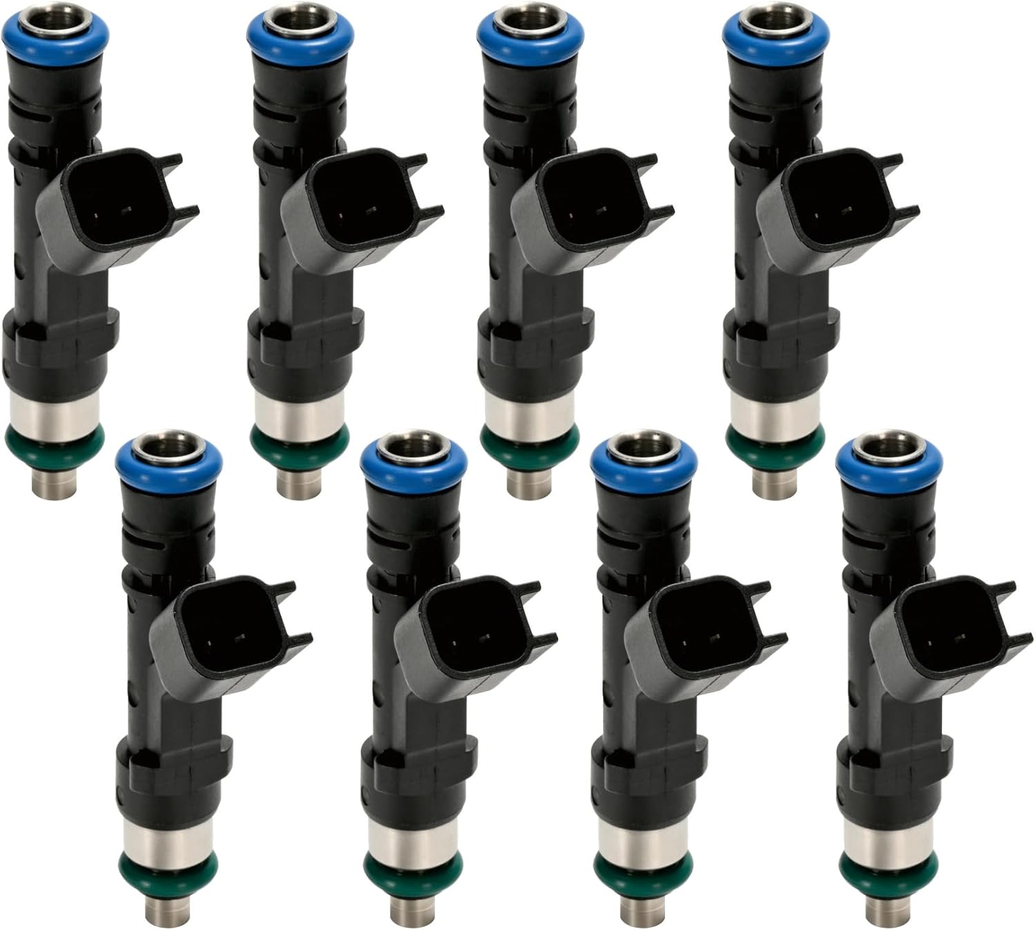 0280158227 Fuel Injector Compatible with 2011-2017 Ford F150, 2011-2017 Mustang 5.0L, 2016-2020 Mustang 5.2L Replacement BR3Z9F593A FJ1132 CM5187 62408 Set of 8