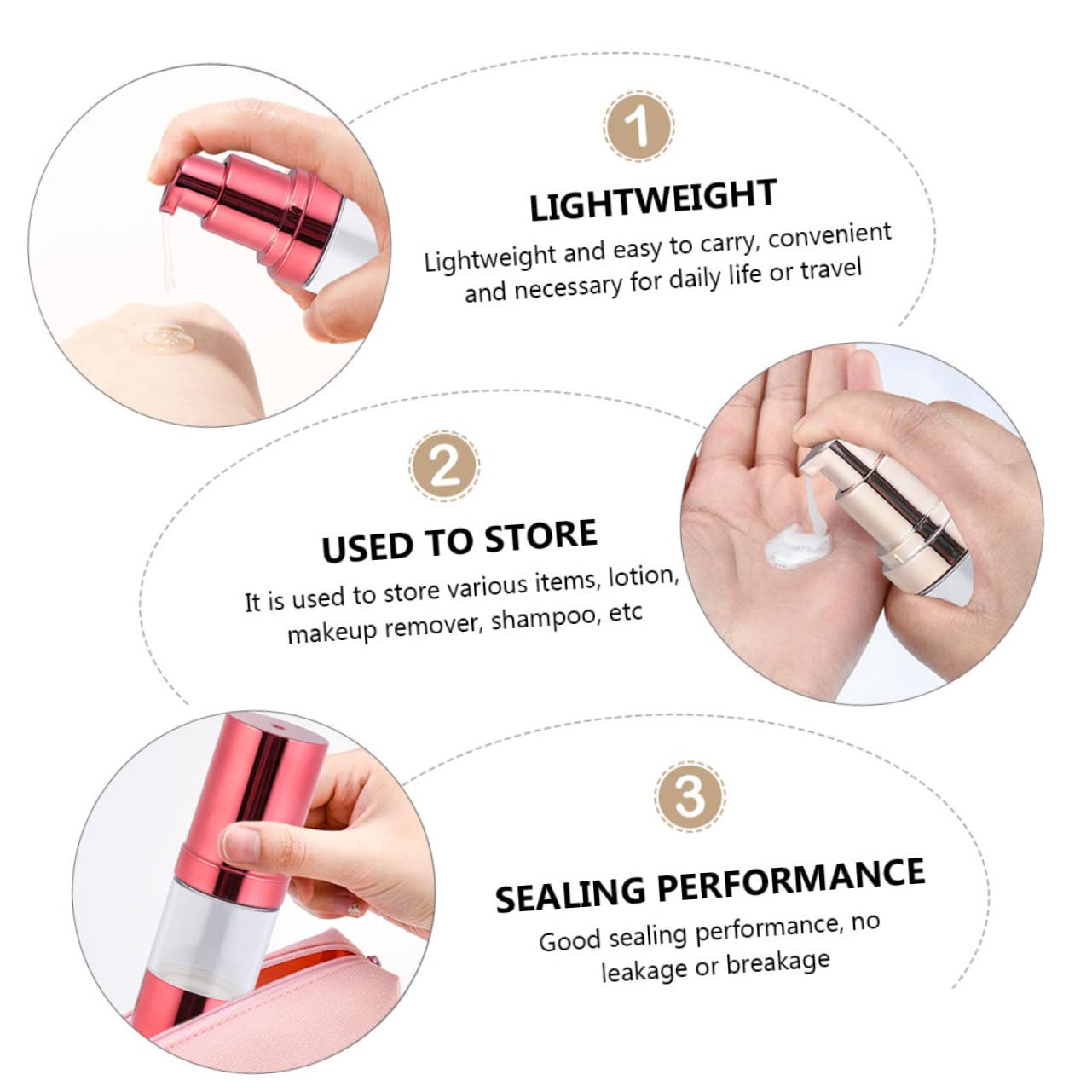 MAGICLULU 12 Pz Flacone Per Lozione Contenitore Da Viaggio Cosmetico Bottiglie Da Viaggio Shampoo Trasparente Flacone Per Cosmetici Sciampo Rosso Pacchetto Campione Plastica Viaggiare