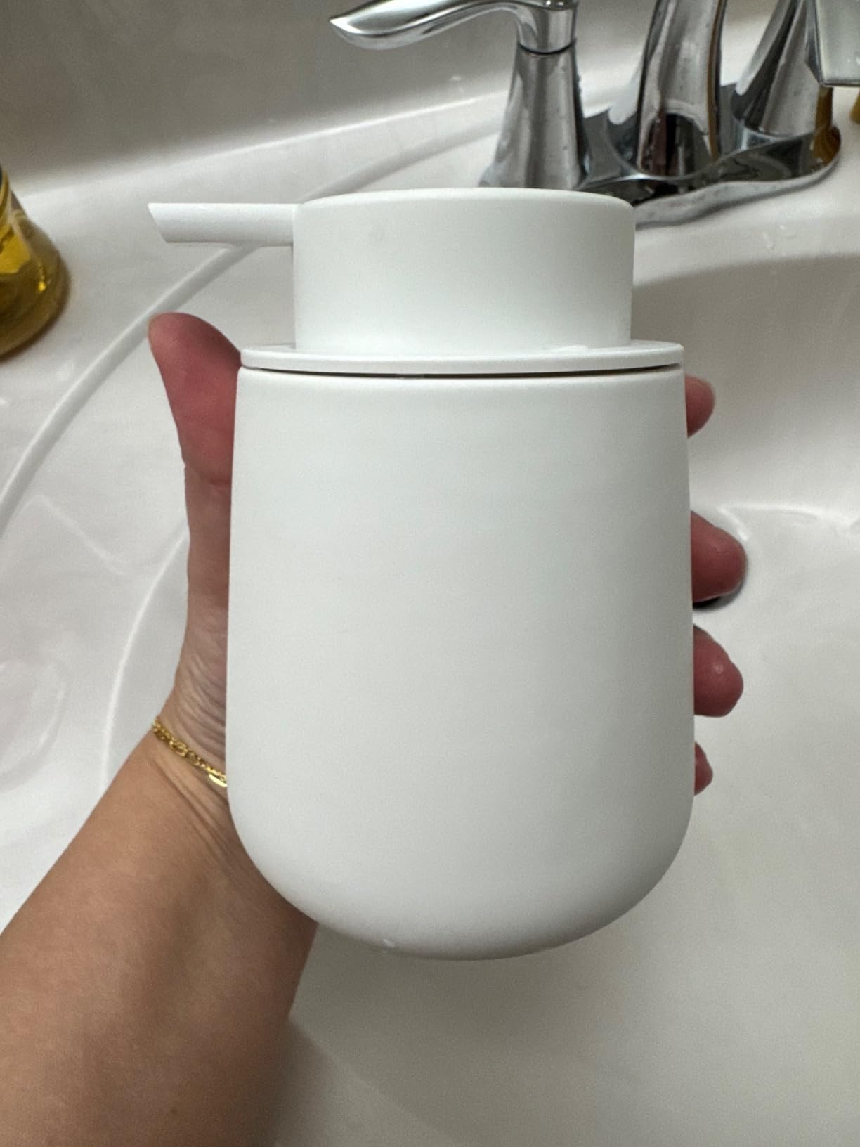 BosilunLife Foaming Soap Dispenser Large Recycled Ceramic Eco-Clay