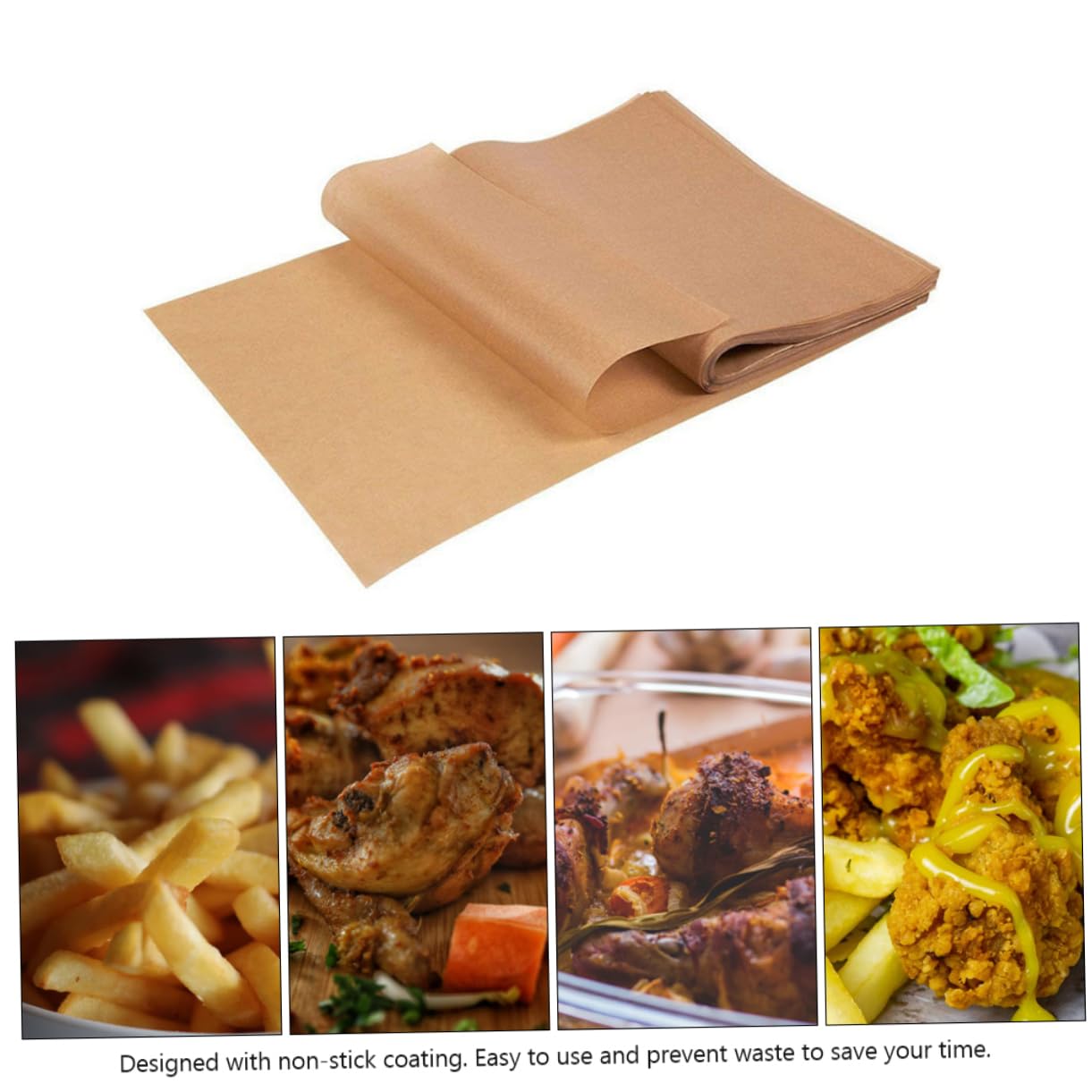 Healifty 200 Piezas Papel De Silicona Para Hornear Papel Pergamino Antiadherente Para Pasteles Para Hornear Casero Para Barbacoa y Uso Hornos