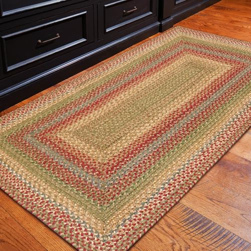 Azalea Jute Braided Kitchen Rugs 20x30 - Multicolor Braided Rugs