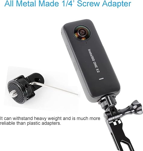 Miniatura 3 de PellKing (12 Pcs) Aluminum Alloy Extension Arm Helmet Mount Kit for for Insta360 One X5X4X3,X2,X,Metal Adapter Helmet Sticker Extension Arm Mount