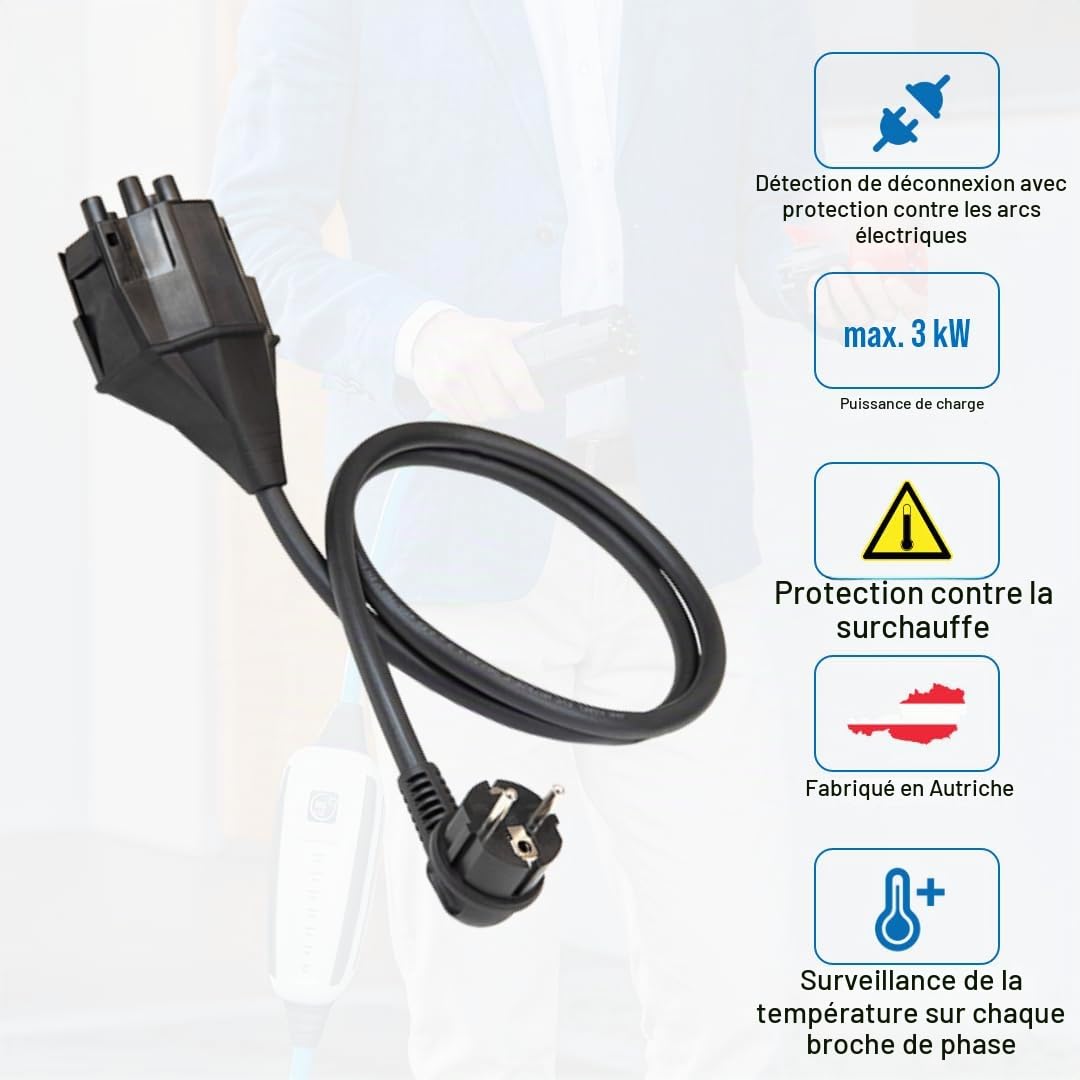 NRGkick Embout de Prise Typ E+F Schuko 13A (EU), Black