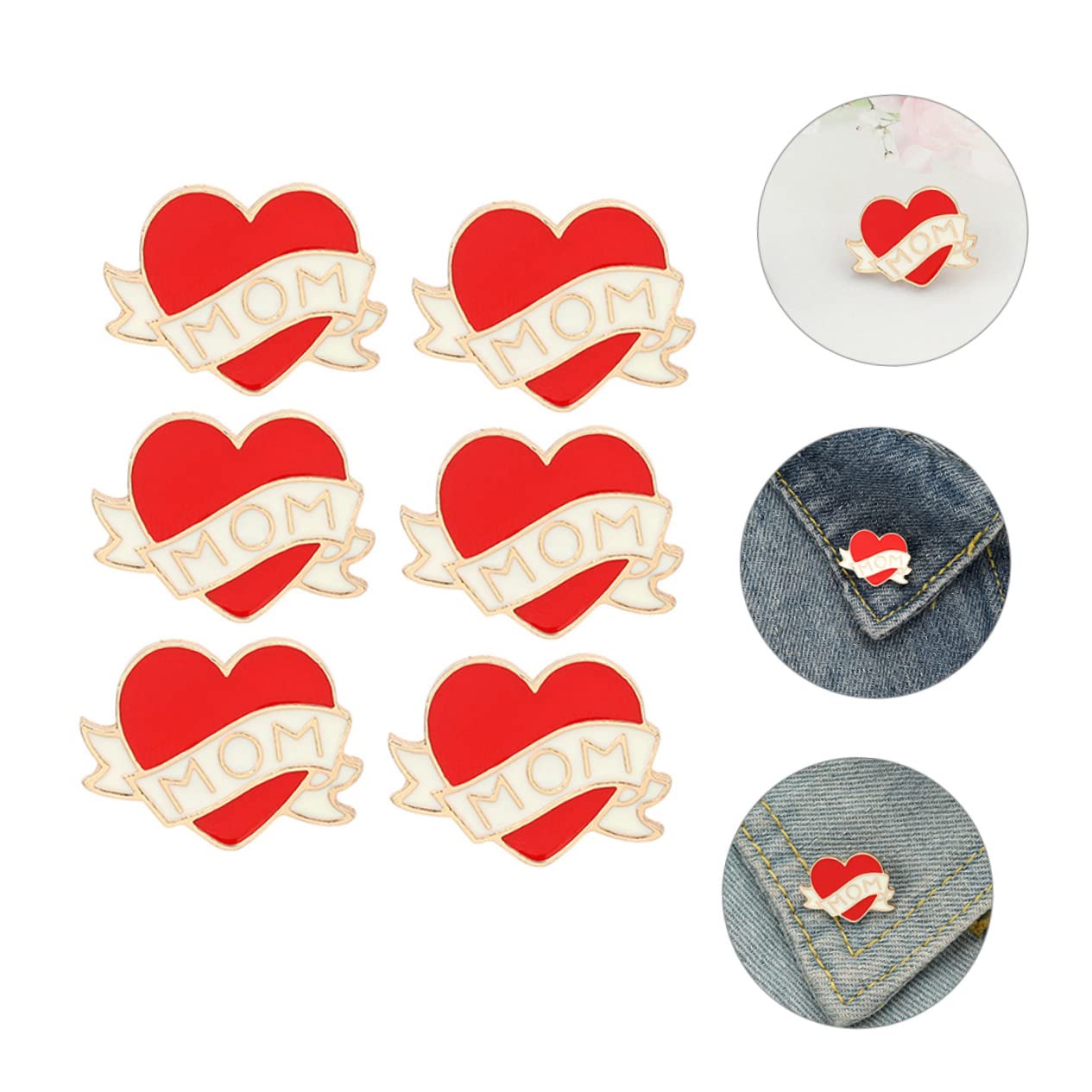 Liebes Brosche Muttertag Emaille Mütter Webstuhl Boutonniere Für Männerhochzeit Abs Legierungsbroschen Herzförmige Broschen Rucksackstift Brosche Mit Herz Rot