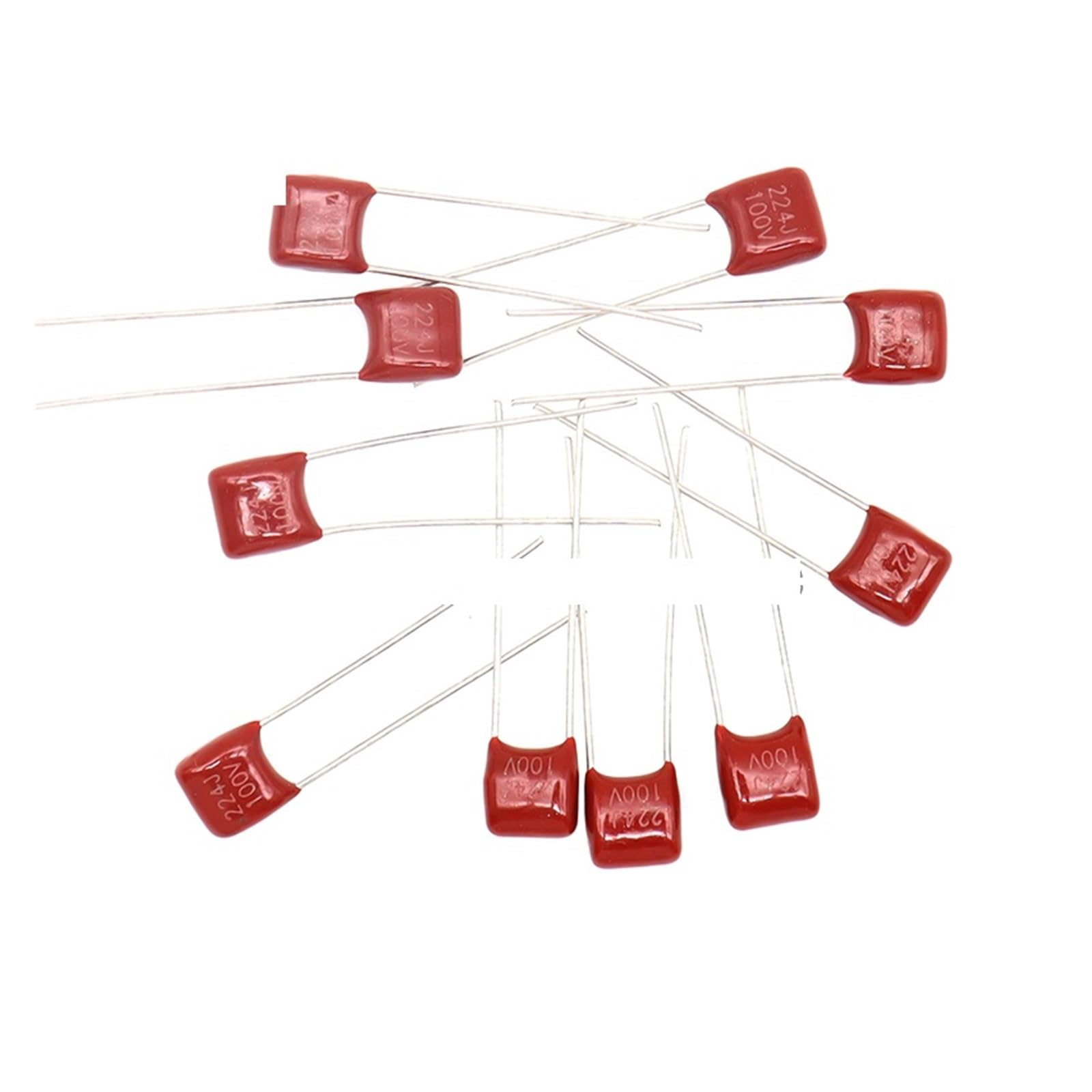 ICXLPMC 100PCS/LOT CBB Capacitor Assortment Kit 100V 10nF-470nF 10values Metallized Polyester Film Capacitors KIT DIY