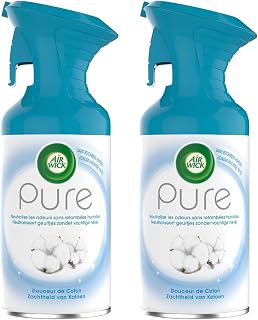 AIR WICK Lot de 2 Pures Coton Aérosol de 250 ml