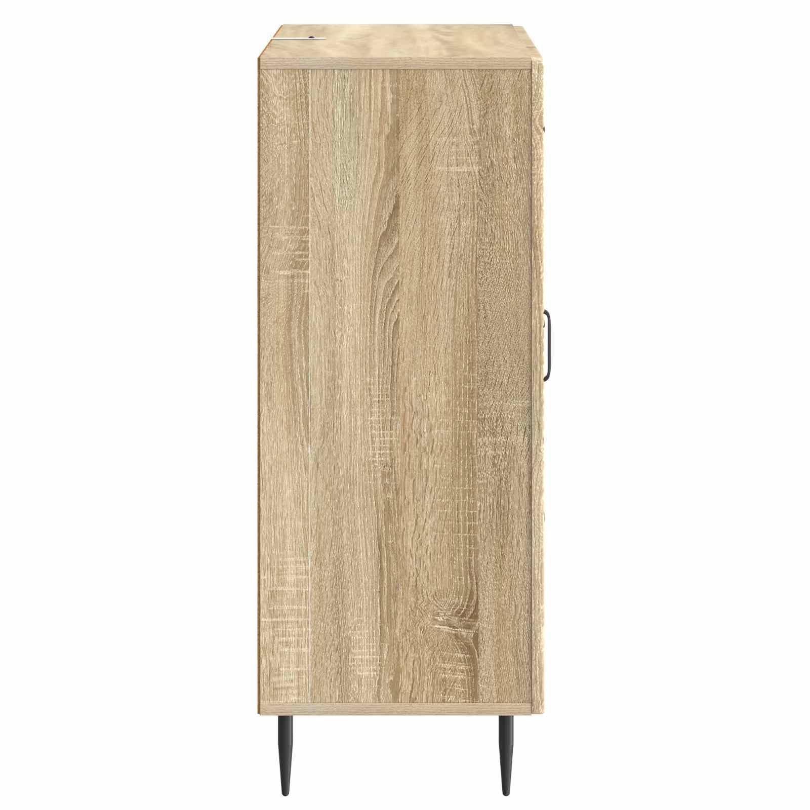 Credenza in rovere Sonoma, 66 x 34,5 x 89,5 cm, con cassetto e porta, versatile, per soggiorno, sala da pranzo, ufficio, moderna, vintage, salvaspazio