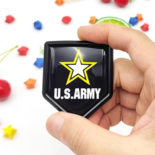 Miniatura 2 de Overdecor Calcomanías de bandera del ejército de Estados Unidos, emblema militar, accesorios de automóvil, decoraciones de bandera de escudo