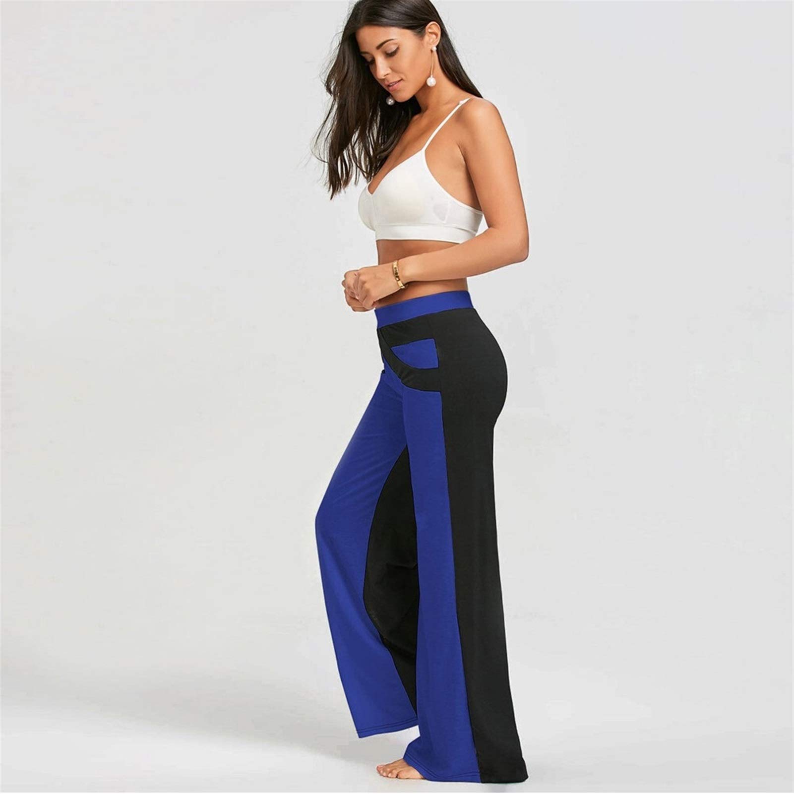 Mujeres Pantalones Pantalones Pantalones De Campana Pantalones De Destello Cintura Alta Pierna Pantalones Deportivos Pantalones De Deportes Señoras Cintura Elástica Pantalones Sueltos Loose