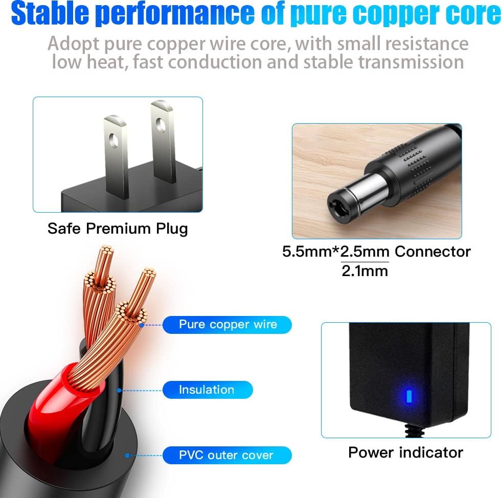 Miniatura 3 de Adaptador de fuente de alimentación de 24 V 0.5 A 100  240 V CA a CC 24 voltios 500 mA adaptador de alimentación de 24 V convertidor de cable de