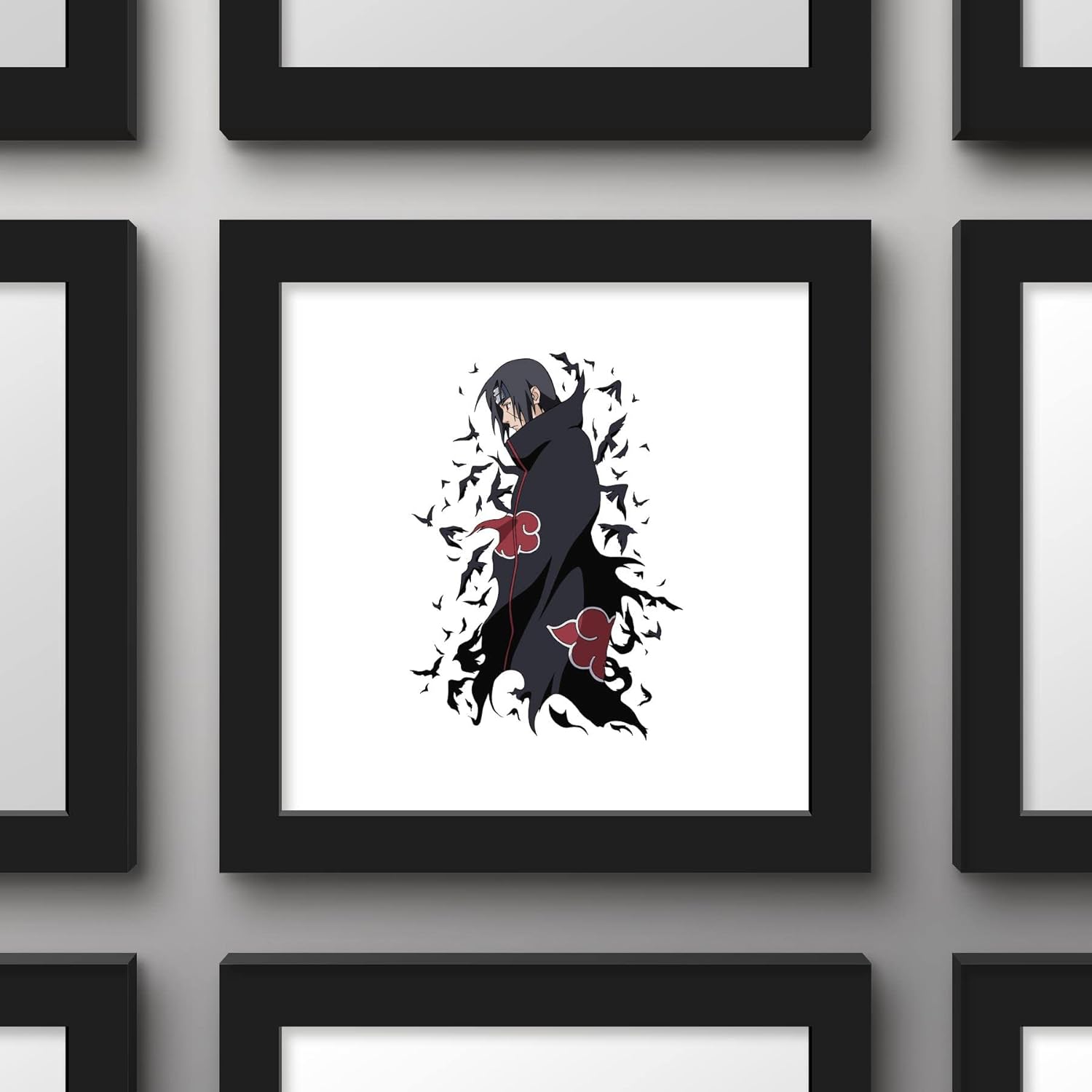 Gallery Pops Naruto Shippuden - Itachi Uchiha Wall Art, Black Framed Version, 12'' x 12'' - Image 3