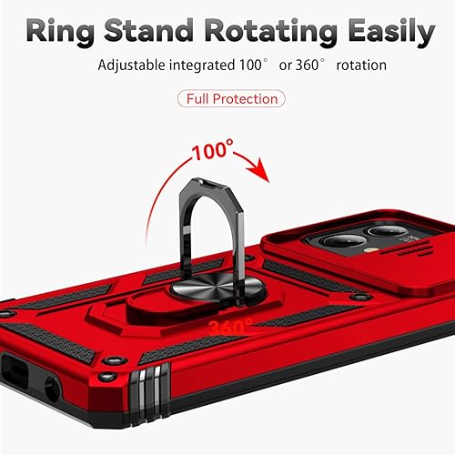 Miniatura 3 de SunStory Funda para Motorola Moto G Stylus 5G 2023 con protector de pantalla HD, funda deslizante para cámara deslizante y soporte, grado militar,