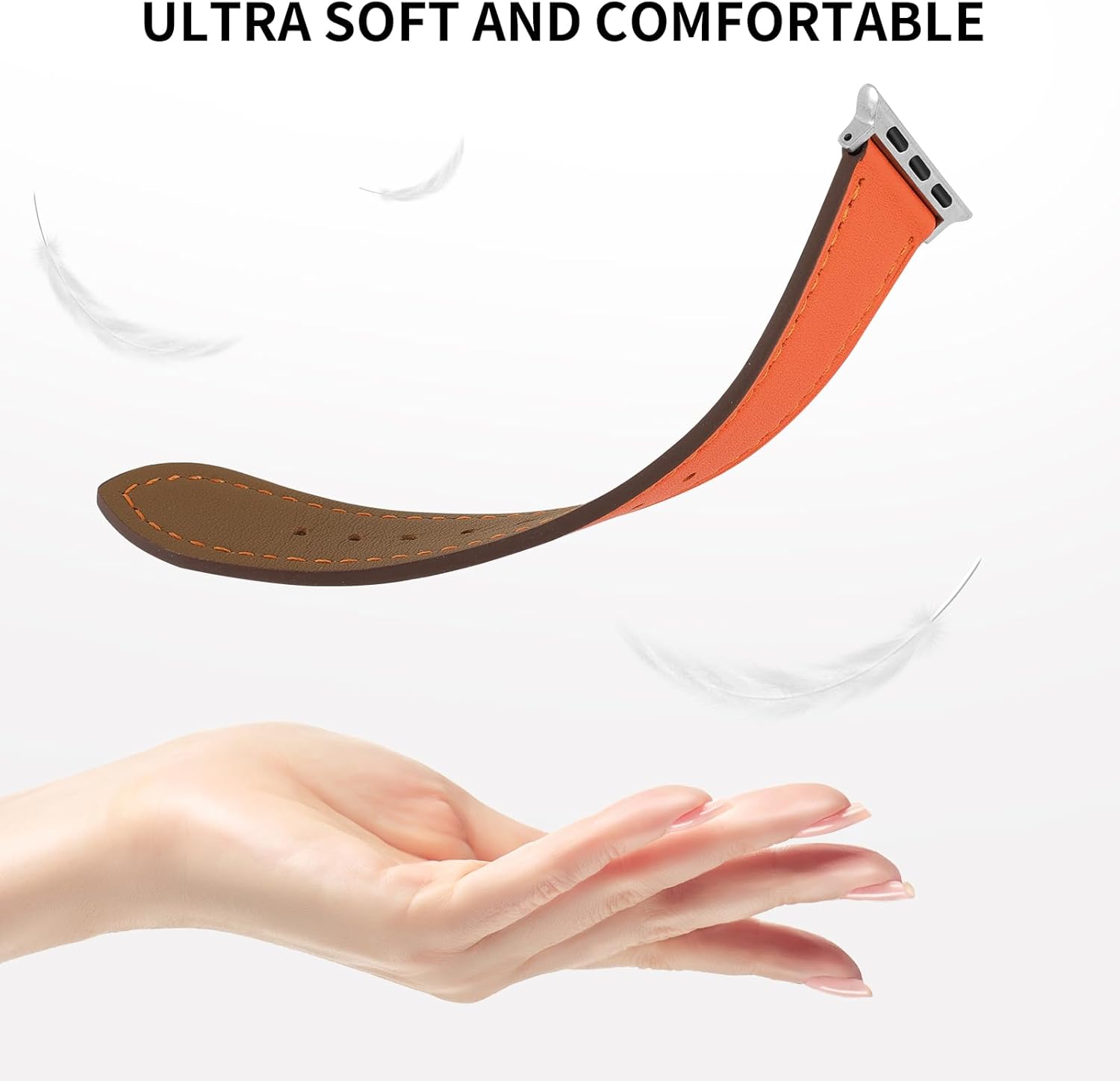 Italy Genuine Leather Bands Women Men Compatible with Apple Watch 38mm 41mm 40mm 42mm 44mm 45mm 46mm 49mm, iWatch Straps Smartwatch Replacement Band for Ultra SE 3/2/1 Series 11 10 9 8 7 6 5 4 3 2 1
