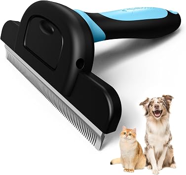 MIU COLOR Long Hair Pet Grooming Brush for Medium & Large Dogs & Cats,Blue