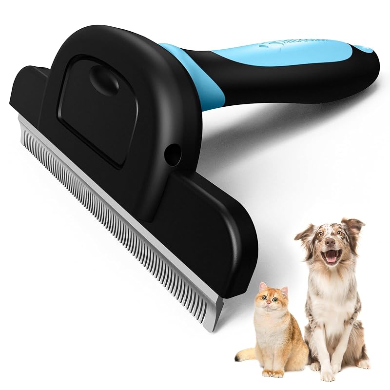 Escova Removedora de Pelos para Cães Médios e Grandes e Gatos de Pelo Longo MIU COLOR, Azul