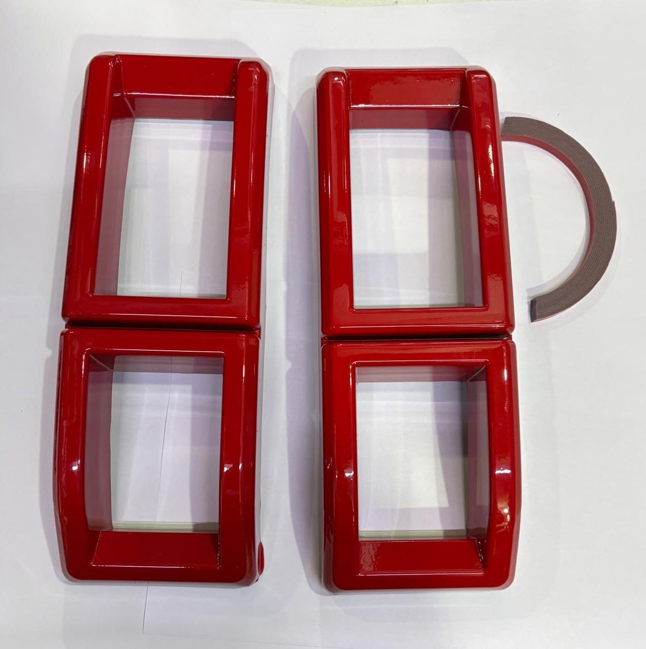 CARMART Billet Ring compatible for Roxx gloss painted, red set of 2-image-11