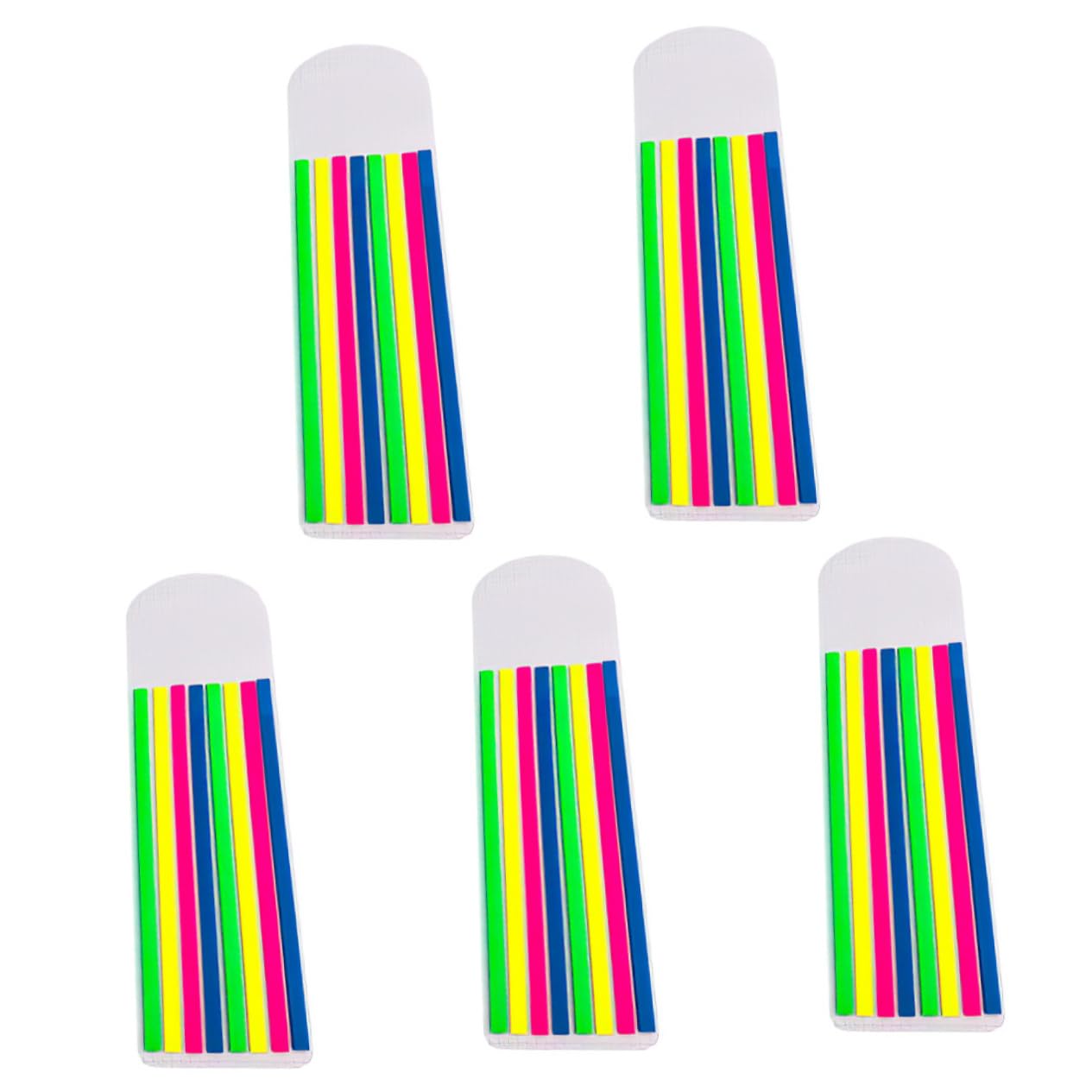 SHINEOFI 15 Juegos De Pegatinas Fluorescentes Para Lectura Tiras Resaltadoras Pestañas Adhesivas Y Marcadores De Página Para Cuadernos De Profesores Y Niños.
