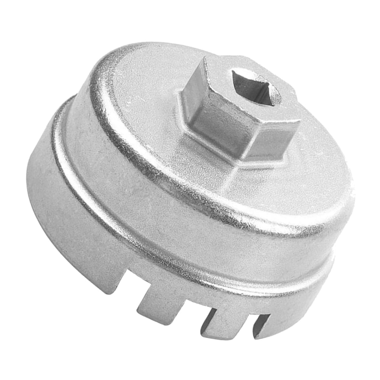 VOSAREA Professional Aluminum Oil Filter Wrench Silver Durable Design for Easy Removal of Oil Filter Housings Compatible with Various Vehicle Models Corrosion Finish Essential