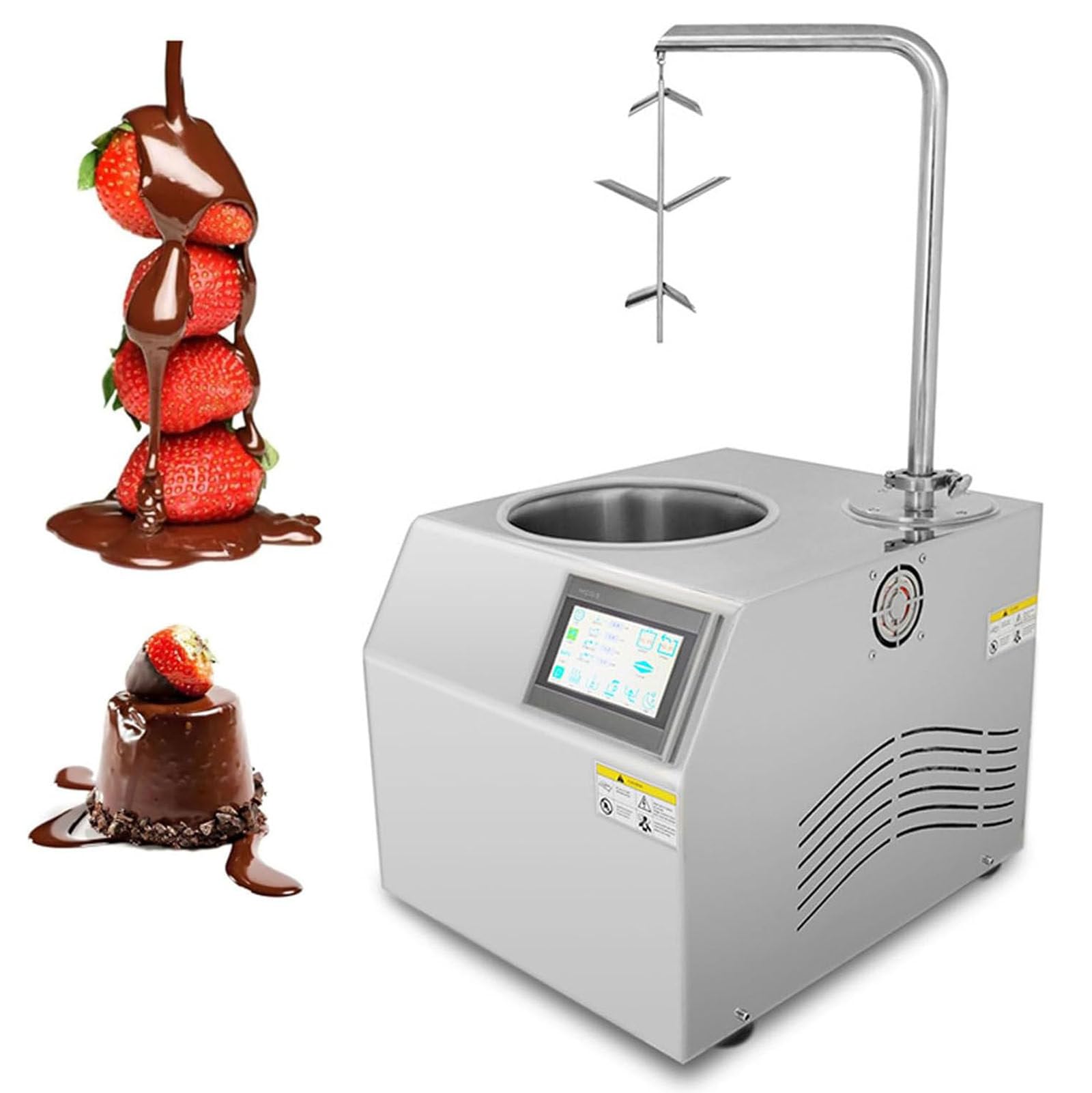 Olla eléctrica de chocolate de 5,5 L, control de temperatura, templado y calefacción, uso profesional y doméstico, fondue de caramelo