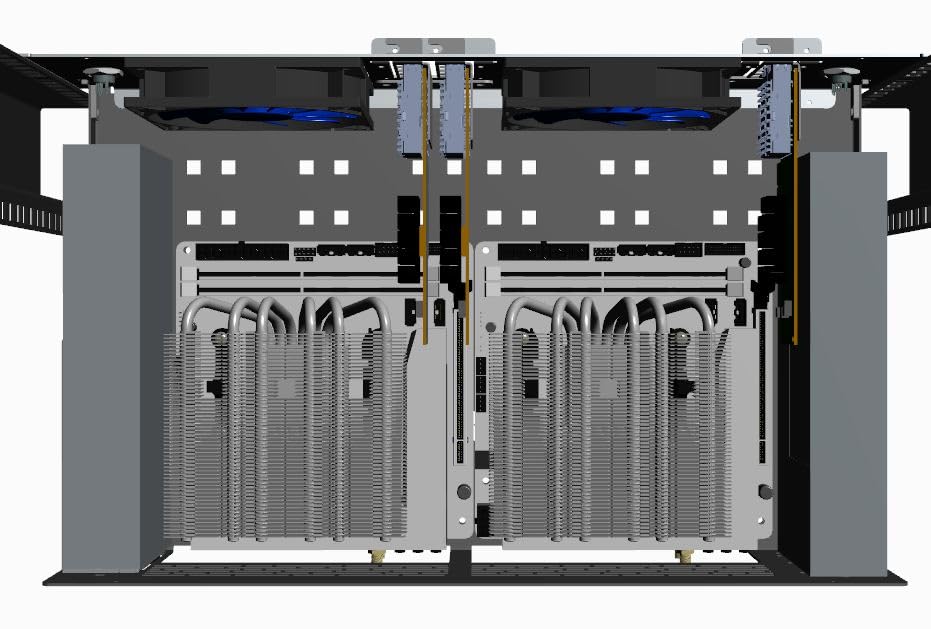 RACK Case 19 pulgadas R-CASE 5 RAW soluciona la falta de espacio con 3U para 2 x ITX y PCI-E 4
