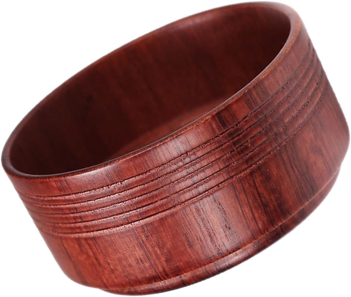 BESTYASH Vintage Oak Wood Shaving Bowl Reusable Shave Soap Bowl for Men Traditional Shaving Mug Household Men’s Shave Supply Grooming Accessory