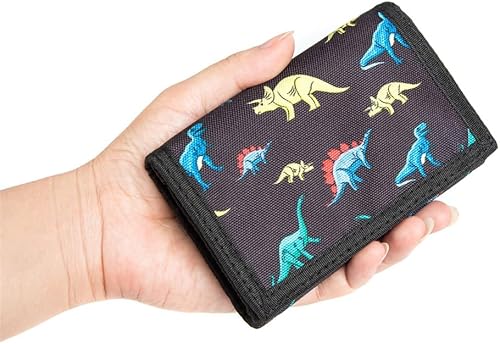 Miniatura 3 de Billetera para niños y niñas, billetera para niños pequeños, billetera de lona triple para exteriores, billeteras juveniles para niños y niños,