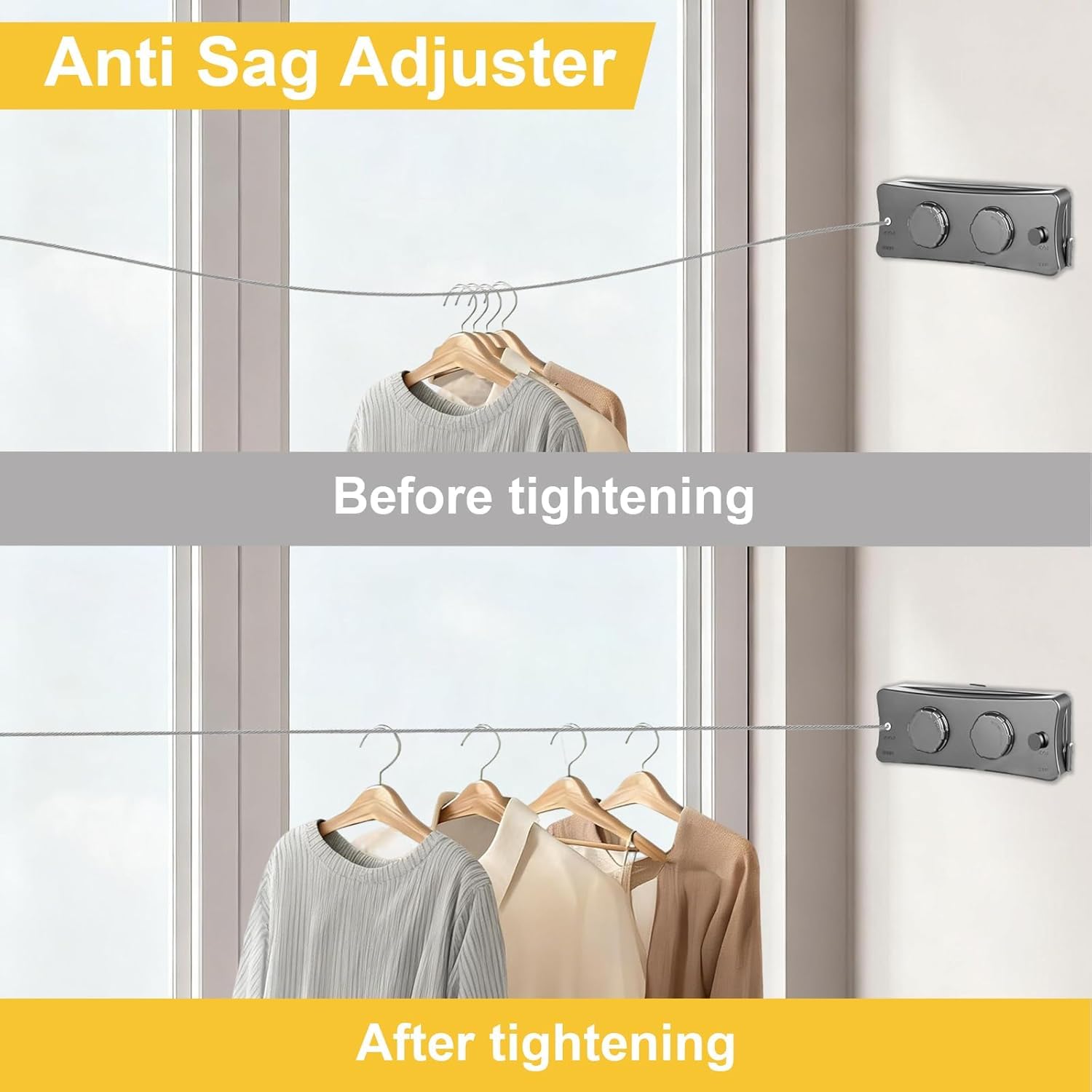 Retractable Clothesline - 40kg Capacity -9