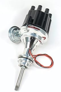 Pertronix D143700 Flame-Thrower Plug and Play Vacuum Advance Black Cap Billet Electronic Distributor with Ignitor II Technology for Chrysler/Dodge/Plymouth 426-440