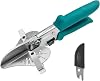 O’Shine Miter Shears for Angular Cutting Molding Crafting,Shoe Molding Cutter Tool,45-135 Degree Multi Angle Mitre Shears Trim Cutter Hand Tool for Soft Wood PVC, an Extra Blade with Sheath Included