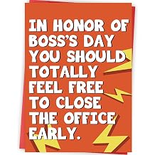 Boss's Day Card Gifts for Boss Leader Manager, Funny Boss Lady Gifts for Women, Cute Boss Day Card Gifts for Men, Best Bosses Birthday Card Gifts for Boss