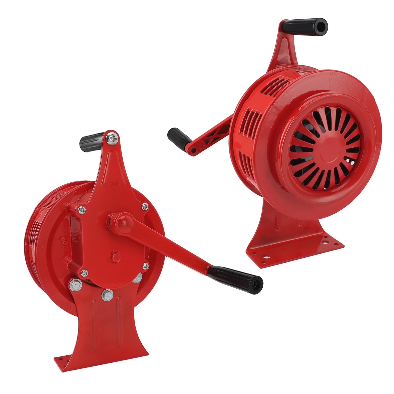 Sirena de Manivela Fuerte Impermeable Alarma de Sonido Fácil de Usar para Situaciones de Emergencia Aleación de Aluminio 125dB 1 Unidad (Roja)